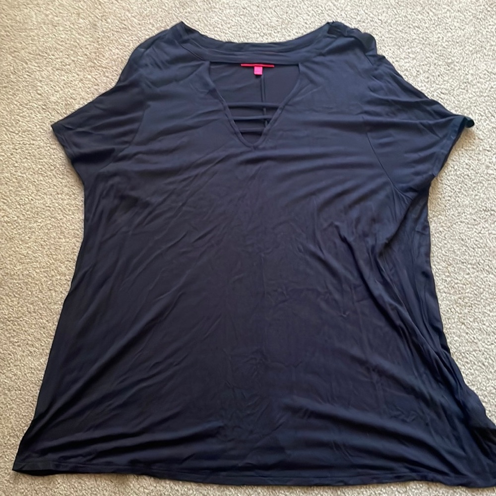 J Lo Cut out Black Blouse